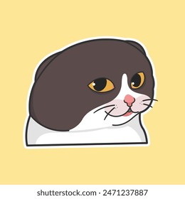 Melvin Cat Meme Lindo Ilustración
