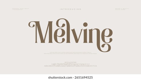 Melvine creative modern stylish calligraphy letter logo design