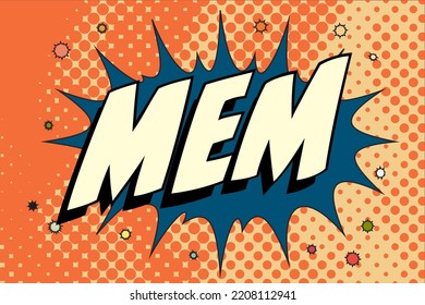 Mem Abstract cartoon frame vector background design balloon. sketch halftone