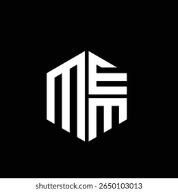 MEM logo MEM icon MEM monogram MEM letter minimalist Circle flat Unique modern abstract logo design.