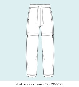 mem women jogger flat sketch illustration