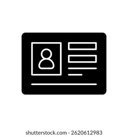Member Badge Icon for Loyalty Program and Shopping Club. User card vector for points, perks, and benefits. Glyph Icon