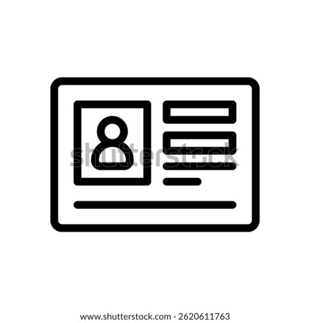 Member Badge Icon for Loyalty Program and Shopping Club. User card vector for points, perks, and benefits. Line Icon