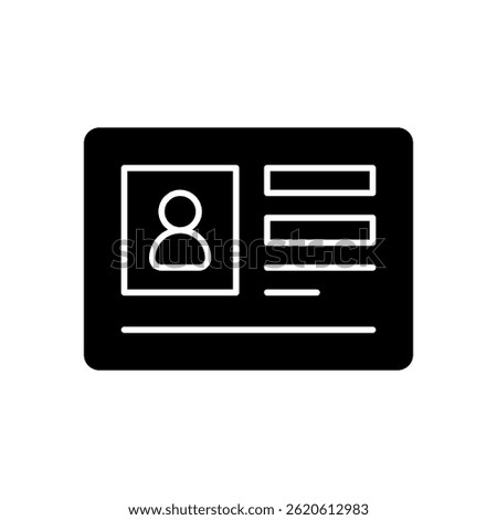 Member Badge Icon for Loyalty Program and Shopping Club. User card vector for points, perks, and benefits. Glyph Icon