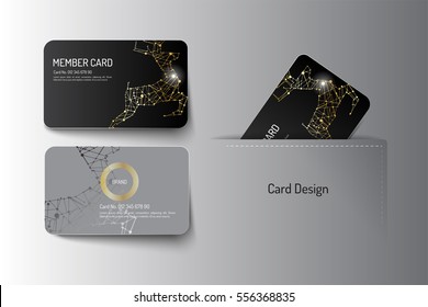 Member and business card template design. Vector illustration