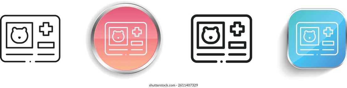 member card icon. Thin Linear, Regular and Button Style Design Isolated On White Background