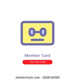 member card icon vector illustration. member card icon lineal color design.