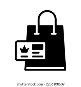 Icono de tarjeta de miembro ilustración de la plantilla de logotipo aislado en fondo blanco