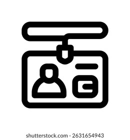 member card line icon. Clean and minimalist vector icon for websites, mobile apps, presentations, and logos. Fully scalable and customizable for any project.