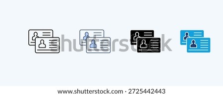 Member Card Multiple Icon Illustration Vector