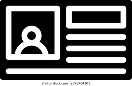 Member card single vector line icon