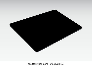 member card template perspective front, black color, vector illustration