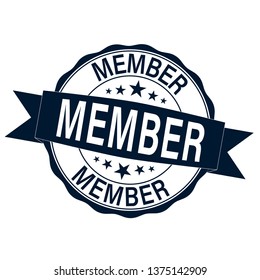 member grunge rubber stamp vector illustration isolated