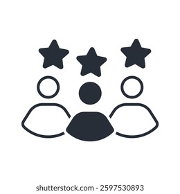 member icon. vector.Editable stroke.linear style sign for use web design,logo.Symbol illustration.