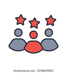 member icon. vector.Editable stroke.linear style sign for use web design,logo.Symbol illustration.