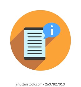 Member Info rounded flat color, mini illustration icon. use for modern concept, print, UI, UX kit, web and app development. Vector related to account management, ecommerce, banking and finance.