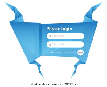 Member Login Design. vector illustration