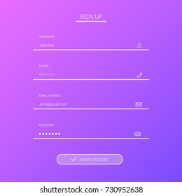 Member login flat design. eps10.