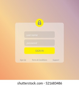 Member Login Template. For Website, Mobile, Computer, Application etc. Modern Design. Vector Illustration