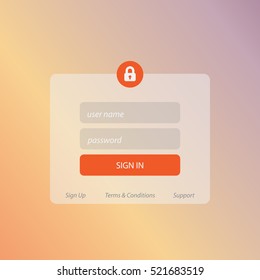 Member Login Template. For Website, Mobile, Computer, Application etc. Modern Design. Vector Illustration