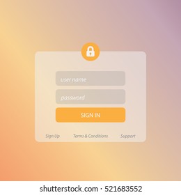 Member Login Template. For Website, Mobile, Computer, Application etc. Modern Design. Vector Illustration