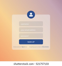 Member Login Template. For Website, Mobile, Computer, Application etc. Modern Design. Vector Illustration
