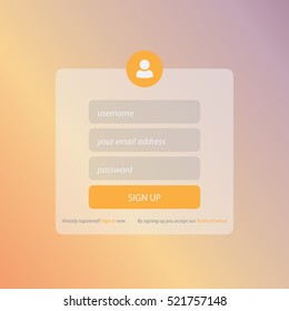 Member Login Template. For Website, Mobile, Computer, Application etc. Modern Design. Vector Illustration