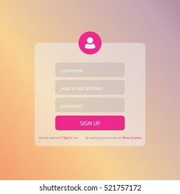 Member Login Template. For Website, Mobile, Computer, Application etc. Modern Design. Vector Illustration