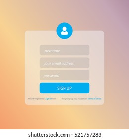 Member Login Template. For Website, Mobile, Computer, Application etc. Modern Design. Vector Illustration