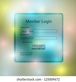 'Member Login' vector template