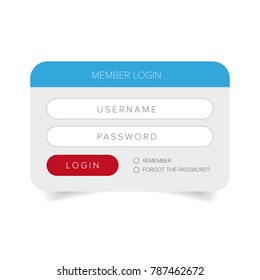 Member login web form