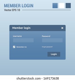 Member login - website elements - web design UI