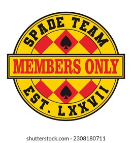 Member Only Typography Patch V76 Patch Streetwear, Urban Design Black and White Colors Patch Commercial Use