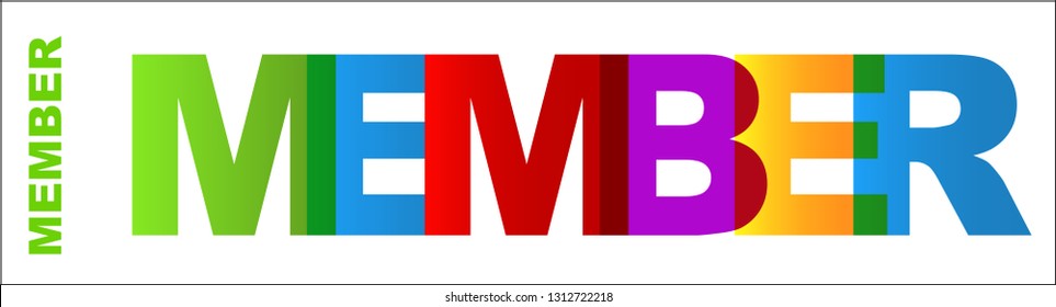 MEMBER rainbow letters