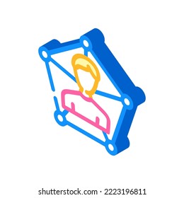 vector de icono isométrico de registro de miembros. signo de registro de miembro. ilustración de símbolo aislado