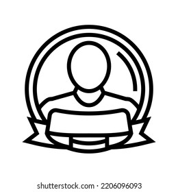member registration line icon vector. member registration sign. isolated contour symbol black illustration
