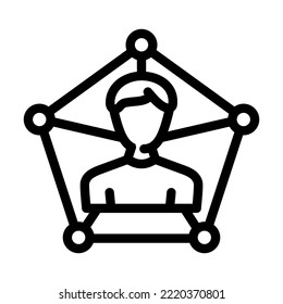member registration line icon vector. member registration sign. isolated contour symbol black illustration