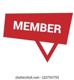 member sign,label. member speech bubble. member tag sign,banner