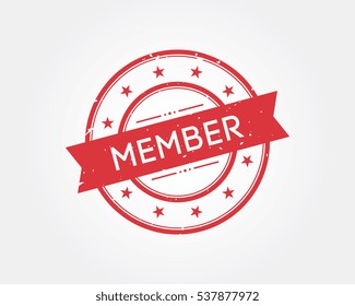 member. stamp sign