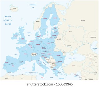 member states of the european union map 