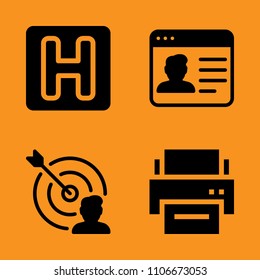 member, technology, plastic and home icons set. Vector illustration for web and design