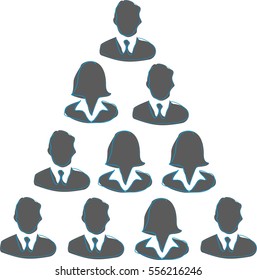 Member, user, program referral, icon, symbol, sign, vector