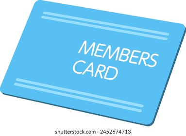Members Card Isolated Vector Illustration.