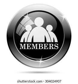 Members icon. Internet button on white background. EPS10 vector