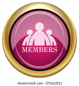 Members icon. Internet button on white background. EPS10 vector.
