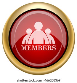 Members icon. Internet button on white background. EPS10 vector.
