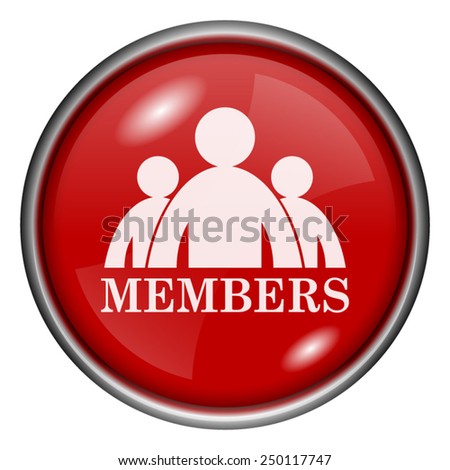 Members icon. Internet button on white background. 