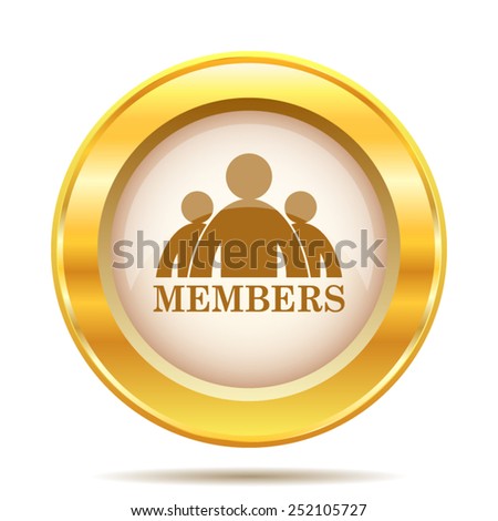 Members icon. Internet button on white background. EPS10 vector. 