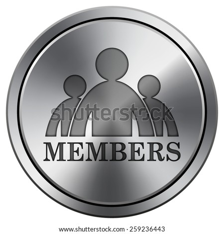 Members icon. Internet button on white background. EPS10 Vector. 