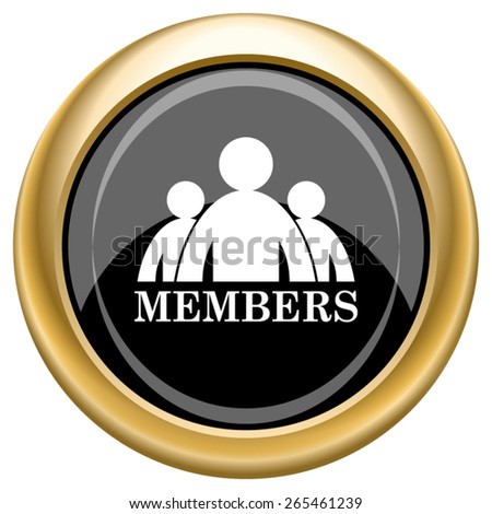 Members icon. Internet button on white  background. EPS10 Vector. 